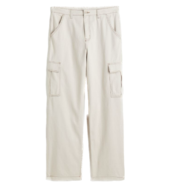 Beige High Waist Baggy