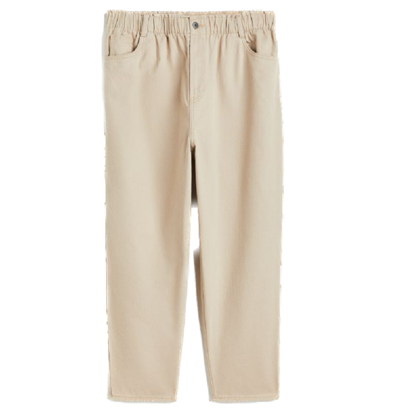 Beige Paperbag Hose