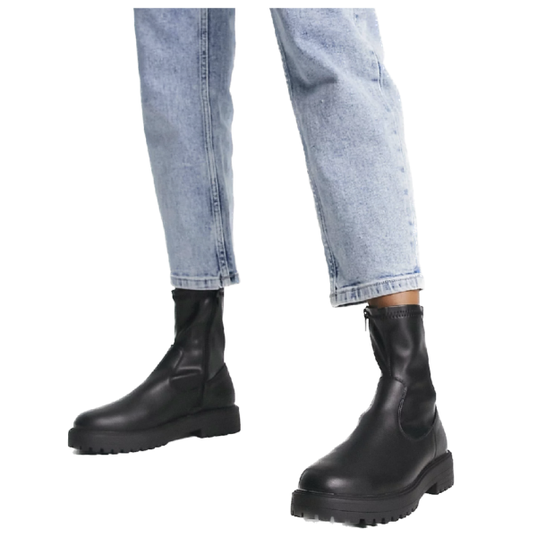 Boots Wide Fit schwarz