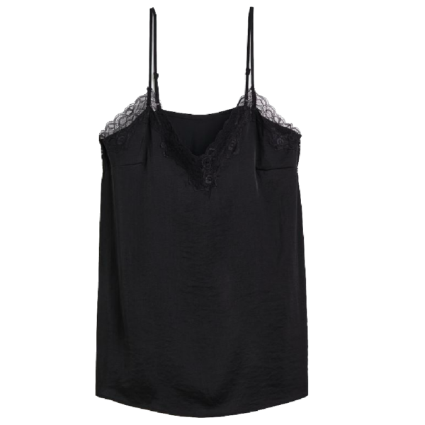 Nachthemd Satin schwarz
