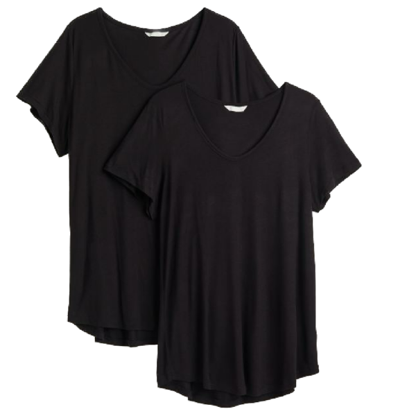 Schwarz Basic Shirt