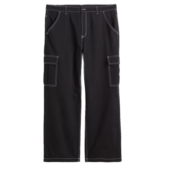 Schwarze High Waist Baggy