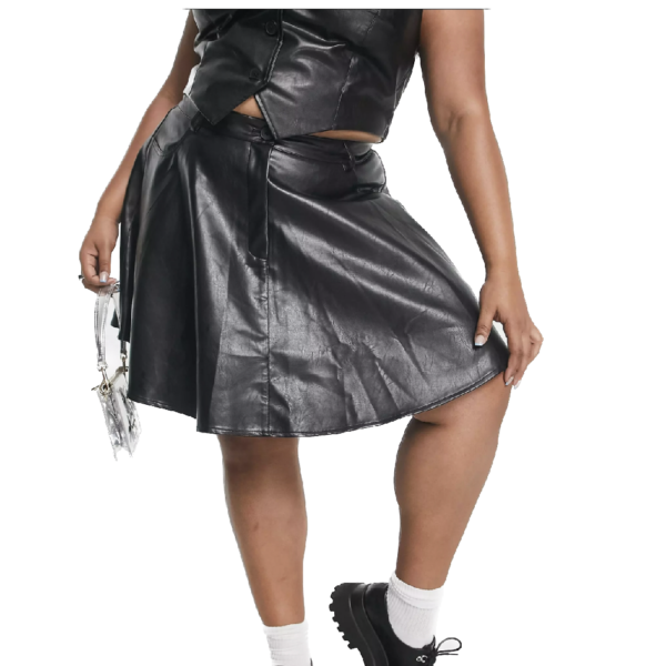 schwarzer Rock Leder