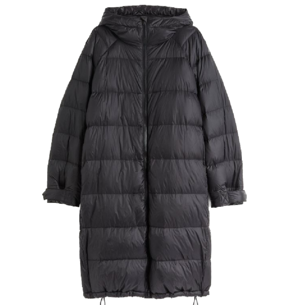 Schwarzer Parka