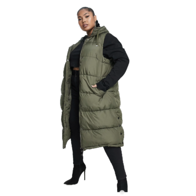 Weste Long khaki