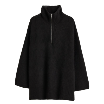 Zipper Pulli schwarz