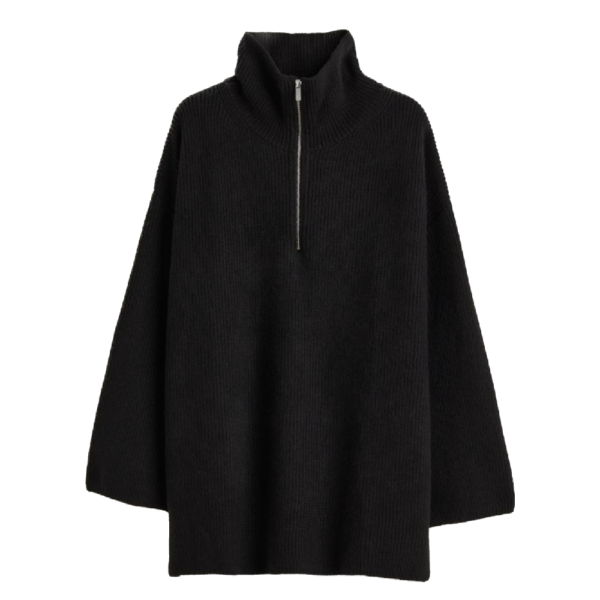 Zipper Pulli schwarz