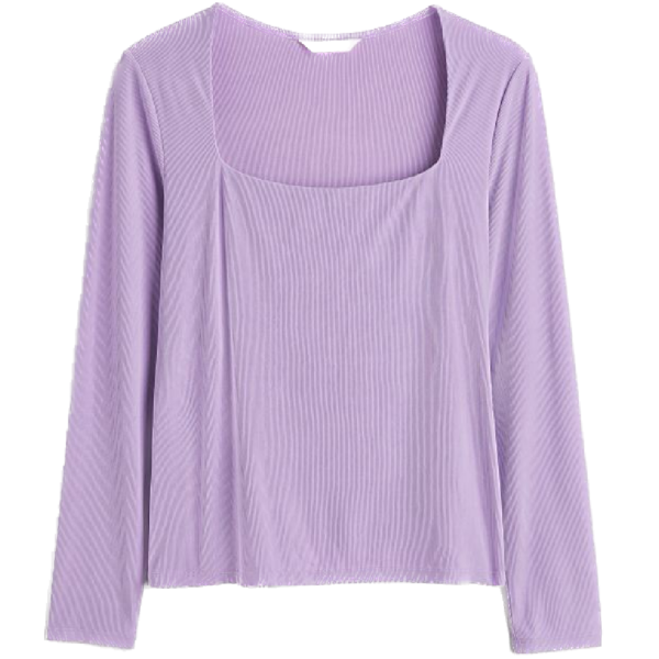 Flieder Langarm Shirt