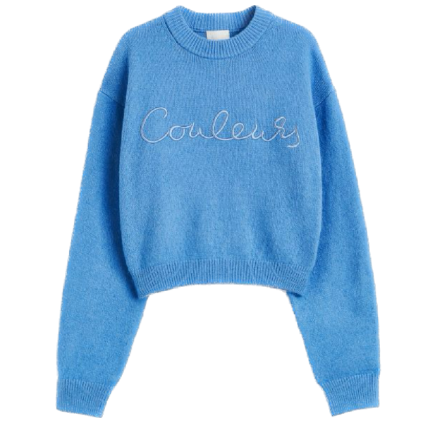 Blauer Pulli