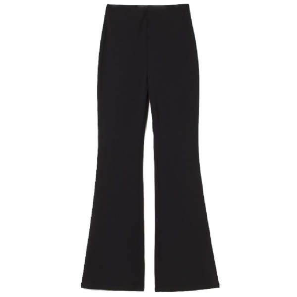Hose Stoff Wide Leg Schwarz ausgestellt