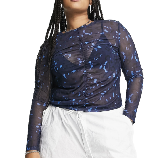 Oberteil Langarmshirt Dunkelblau